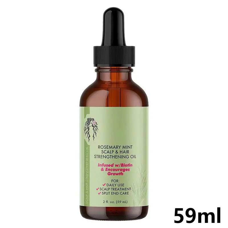 Aceite de Romero para el crecimiento del cabello para hombres y mujeres, productos para el crecimiento del cabello, engrosador, jengibre saludable, tratamientos para el cuero cabelludo, cuidado del cabello, 59ml