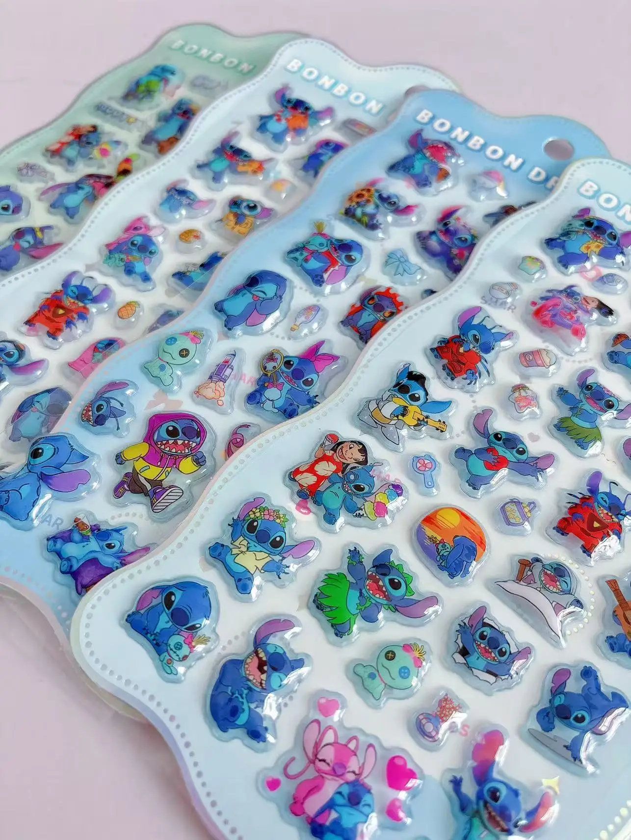 Stitch Decorative Stickers, 3D Relief Stickers for Phone Cases, Scrapbooking, Crafts, and Diary Decoration, Fun Embossed Sticker