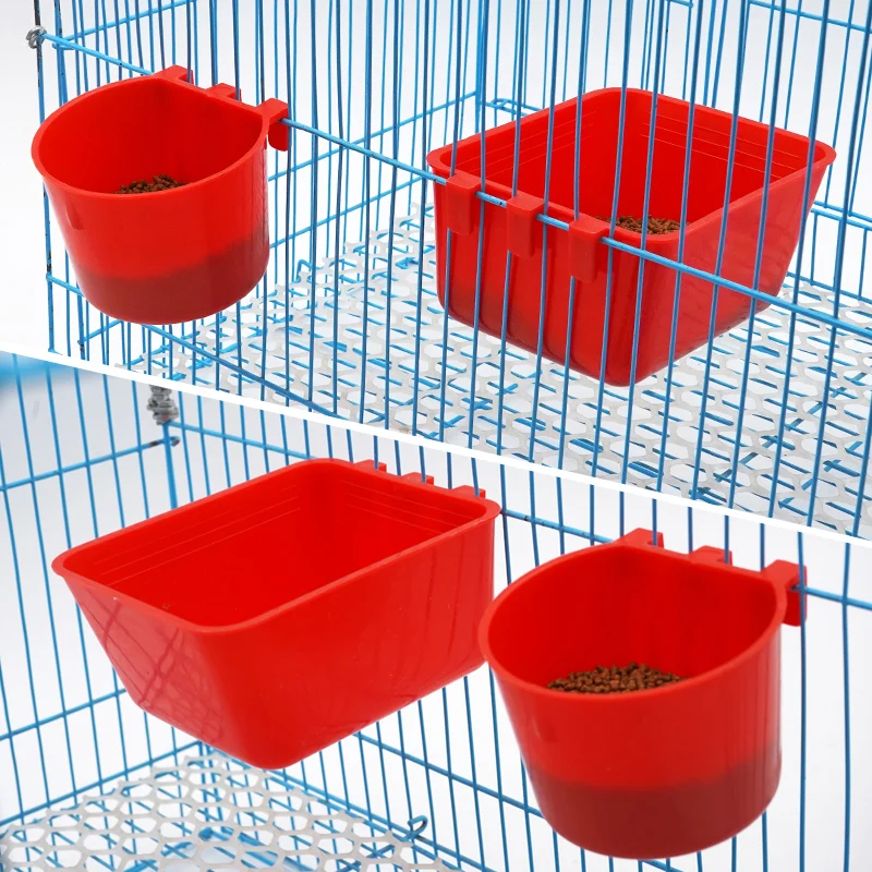 Bird Feeder Water Bird Cage Parrot Plastic Dringking Bowls Water Drinker for Pigeon Quail Chicken Duck Feeder Bowls 1/2/3/4/5Pcs