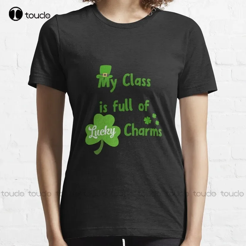 My Class Is Full Of Lucky Charms Cute Teacher Teacher Gifts Teacher St Patricks Day Mouse Pad T-Shirt Boys T Shirts Xs-5Xl Retro