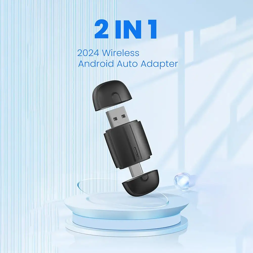 

Android Auto Wireless Type-c USB Bluetooth Wifi Plug And Play 2In1 Dongle For Chevrolet Buick Cadillac Cher I6Z5