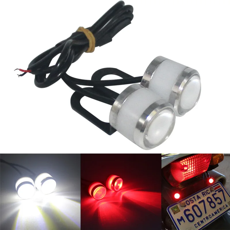 2X Strobe Motorcycle Eagle Eye Light DRL Daytime Running Light for Car Motorbike Falsh Warning Reverse Backup Light Fog Lamp