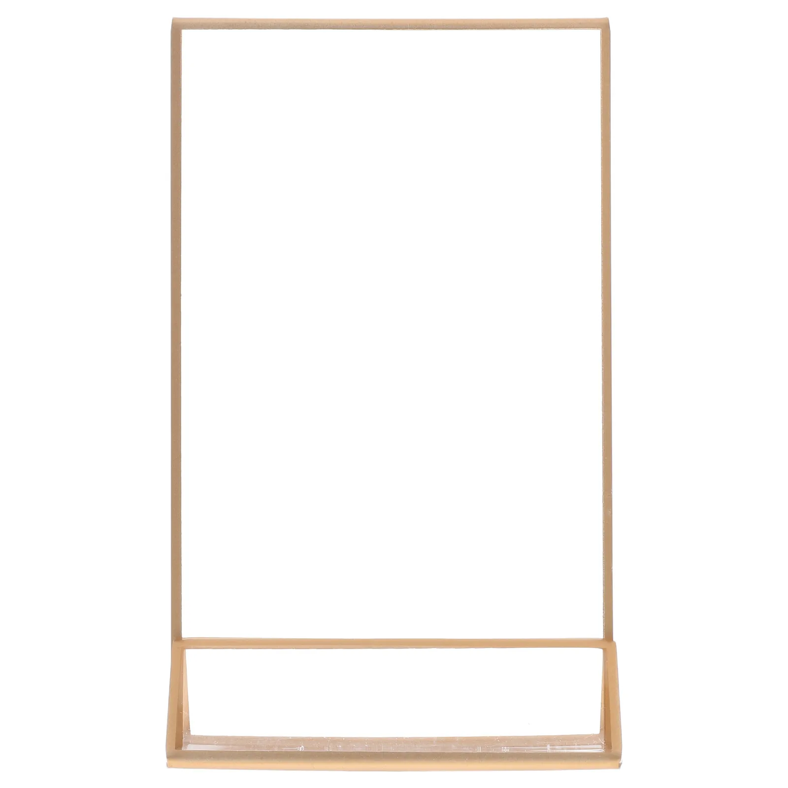 Gold Edge Desk Card Price Tag Stand for Restaurant Hotel Menu Holder Table Note Picture Advertising Display Board