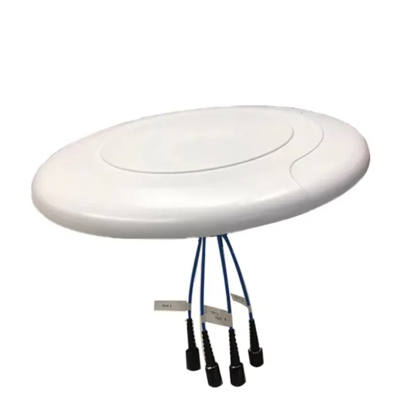 5G Lte 4 Port 4X4 Wide Band  Coverage 617 - 6000MHz MIMO Omni Directional Ceiling Antenna with 4.3-10 Female Connector