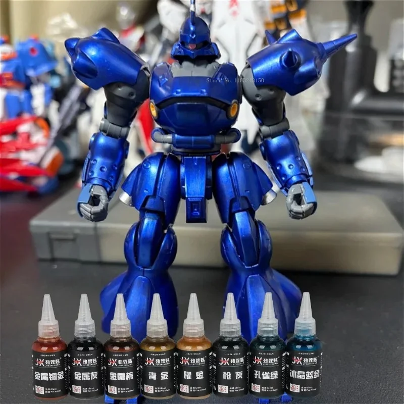 60ML Metallic Paint Handmade DIY Production Assembly Plastic Metal Cartoon Character Vehicle Model Covering Coloring Model Paint