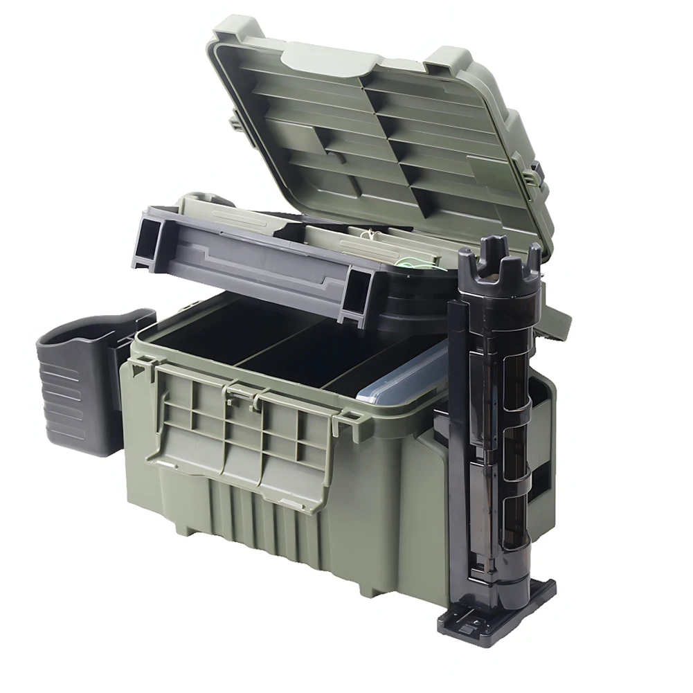 البلاستيك الصيد رود حامل انفصال صندوق الصيد قضيب عرض قوس قابل للتعديل المحمولة دائم المفاجئة تصميم لمستلزمات الصياد #3