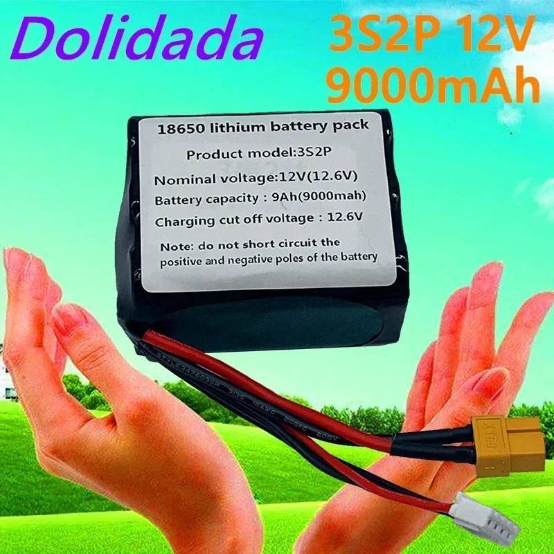 

New 12V Battery 12.6V 9Ah 3S2P Li-ion Use Single Cell NCR18650GA Combination Suitable for Parrot Disco and Various Drones