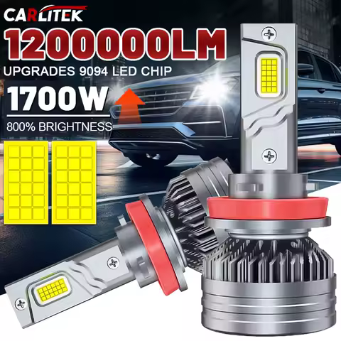 CARLitek Mini Car Headlight H1 H4 H7 LED Bulb H8 H11 9005 HB3 9006 HB4 9012 HIR2 Led Light 1200000LM 6000K Turbo Lampada 1700W
