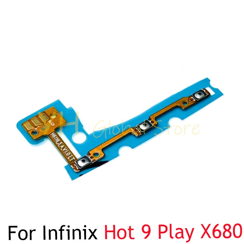 

10PCS For Infinix Hot 6 7 8 9 Pro Lite Play X606 X624 X625 X650 X680 X655 Power On Off Switch Volume Side Button Flex Cable