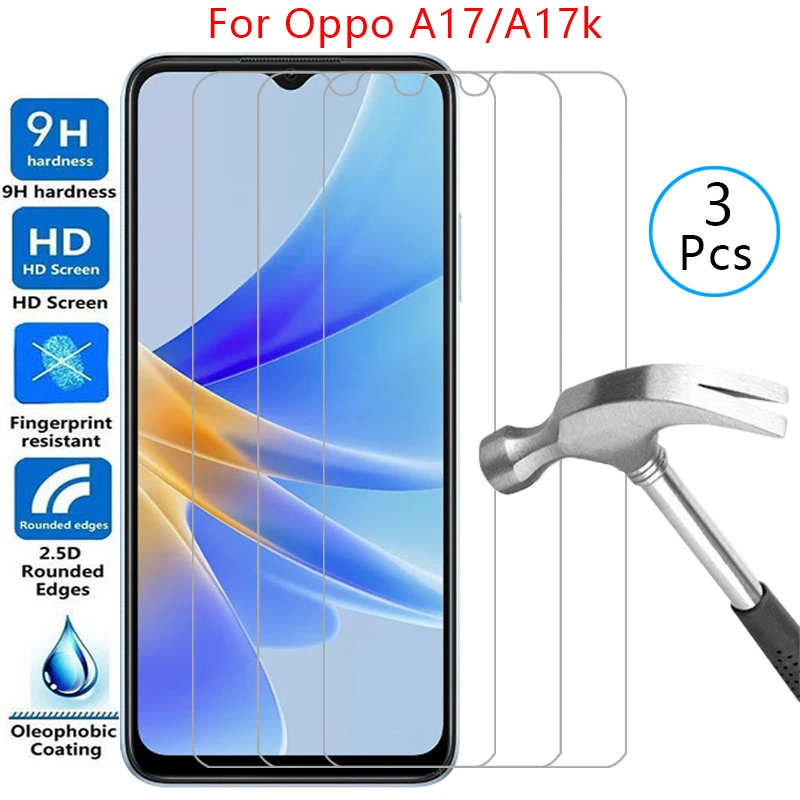 screen protector for oppo a17 a17k protective tempered glass on oppoa17 a 17 k 17k 17a phone film glas opo opp oppa appo 4g 5g