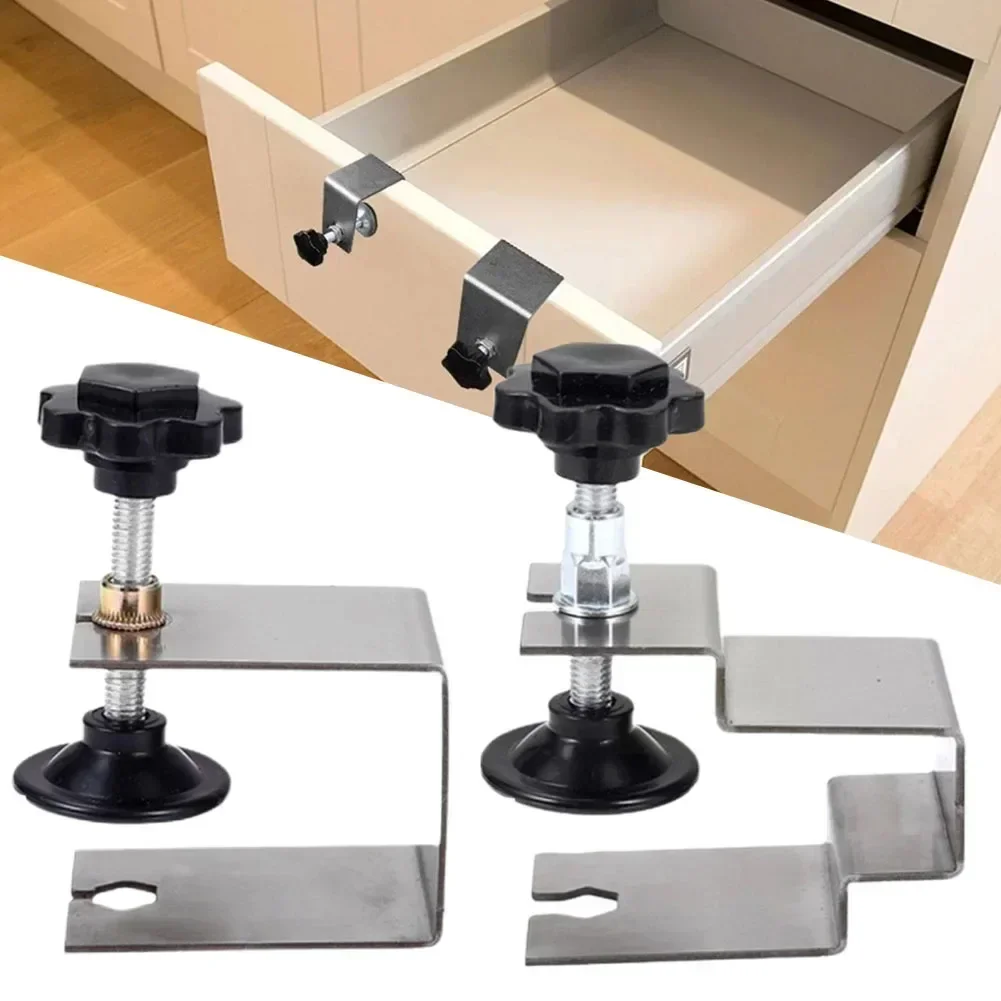 

1pc Woodworking Jig Cabinet Tool Home Furniture Accessories Steel Drawer Front Installation Clamps Drawer Panel Clips Tools