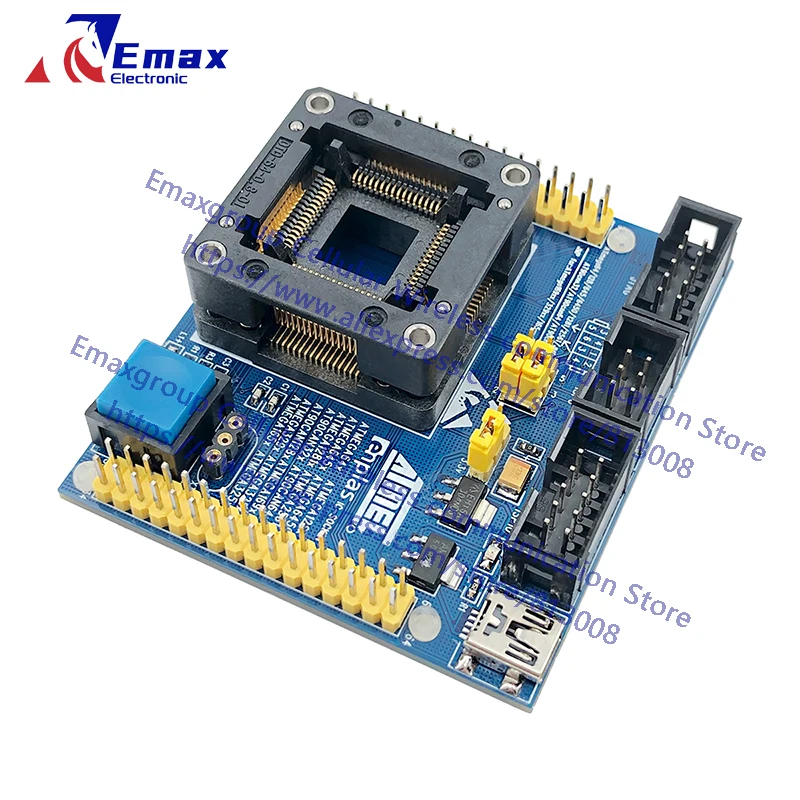 ATmage-QFP64 + ATMEL ISP downloader for 64Pin QFN64 Atmega64 Atmega128 ATmega645 ATmega6450 ATmega1281 Atmega2561 test seat