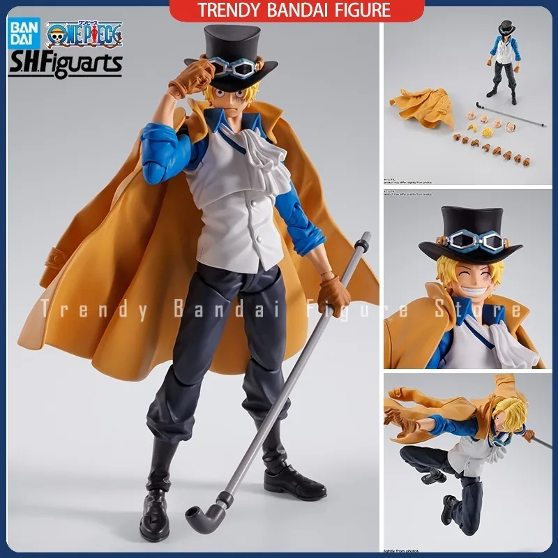 Bandai Souls SHF One Piece Sabo Esercito rivoluzionario SHFiguarts Action Figure Anime Model Toys Hobby Pre-vendita