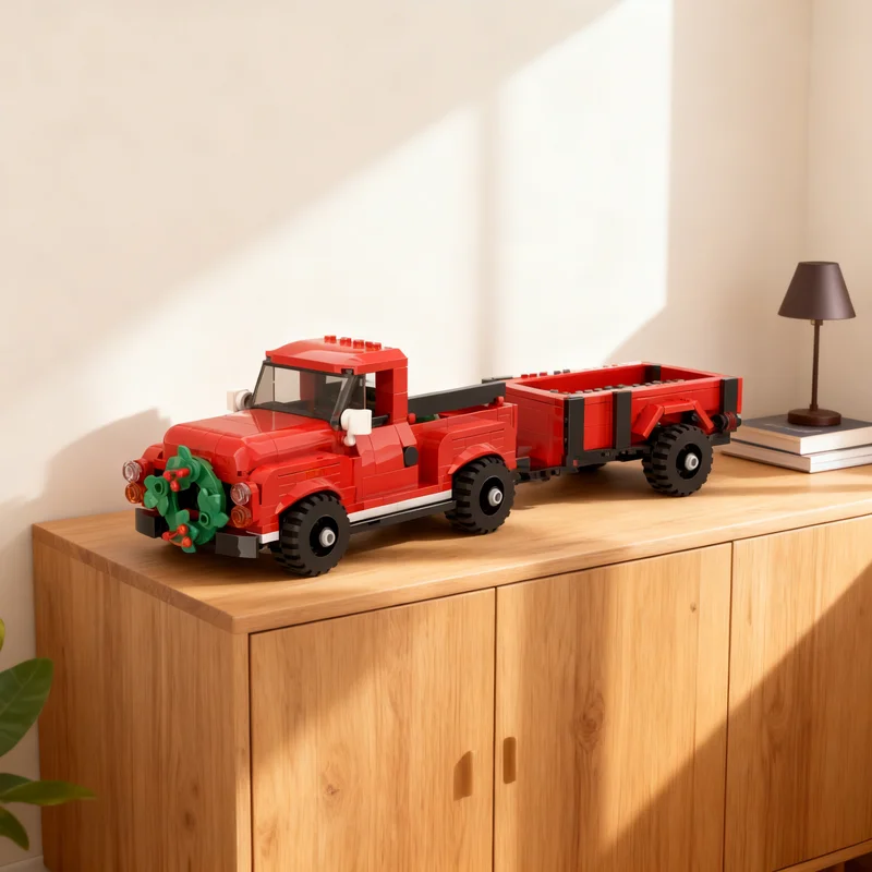 416pcs MOC Pickup Style City Model Building Blocks Assemble Art Brick Craft Display 3D Education Birthday Creative Collection