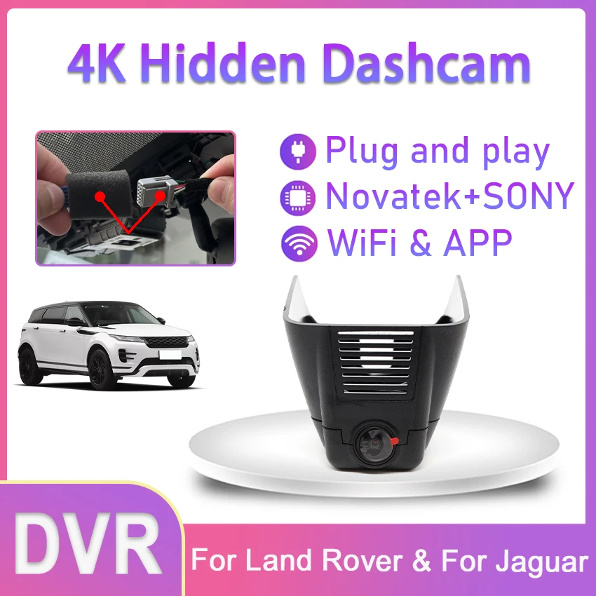 Car DVR Wifi Video Recorder Dash Cam Camera For Land Rover Velar For Jaguar E-PACE 2018 2019 2020 Night Vision Control Phone APP