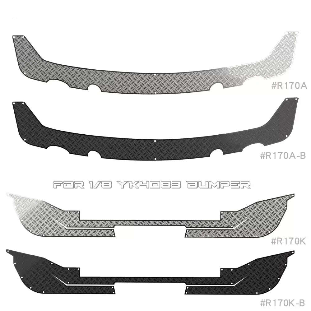 YIKONG YK4083 1/8 RC remote control car metal upgrade parts front and rear bumper metal anti-slip plates protection modification