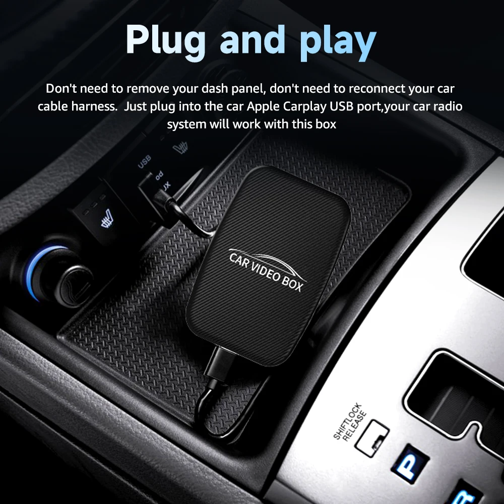 3-in-1 car video box wireless CarPlay Android automatic adapter Android TV box on Youtube Nexflit intelligent car intelligent sy