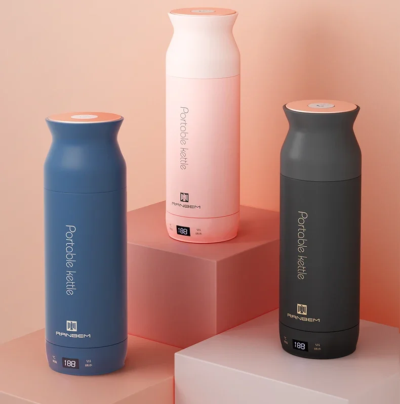 Ranbem-オフィス用ポータブル多機能ケトル、5分の寿命、高速ヒーター、ミニトラベルケトル、1カップ