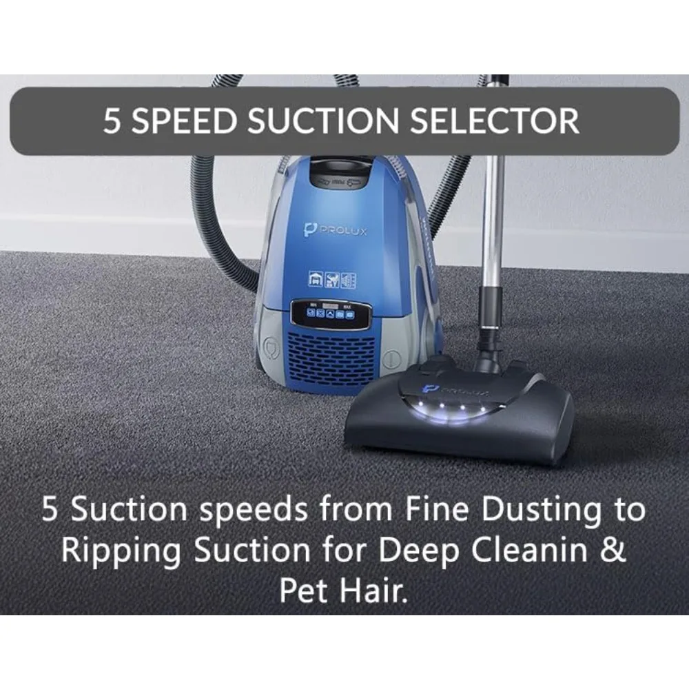 

Phantom Canister Vacuum Cleaner with Wessel Werk EBK360 Power Nozzle, Lightweight, Powerful