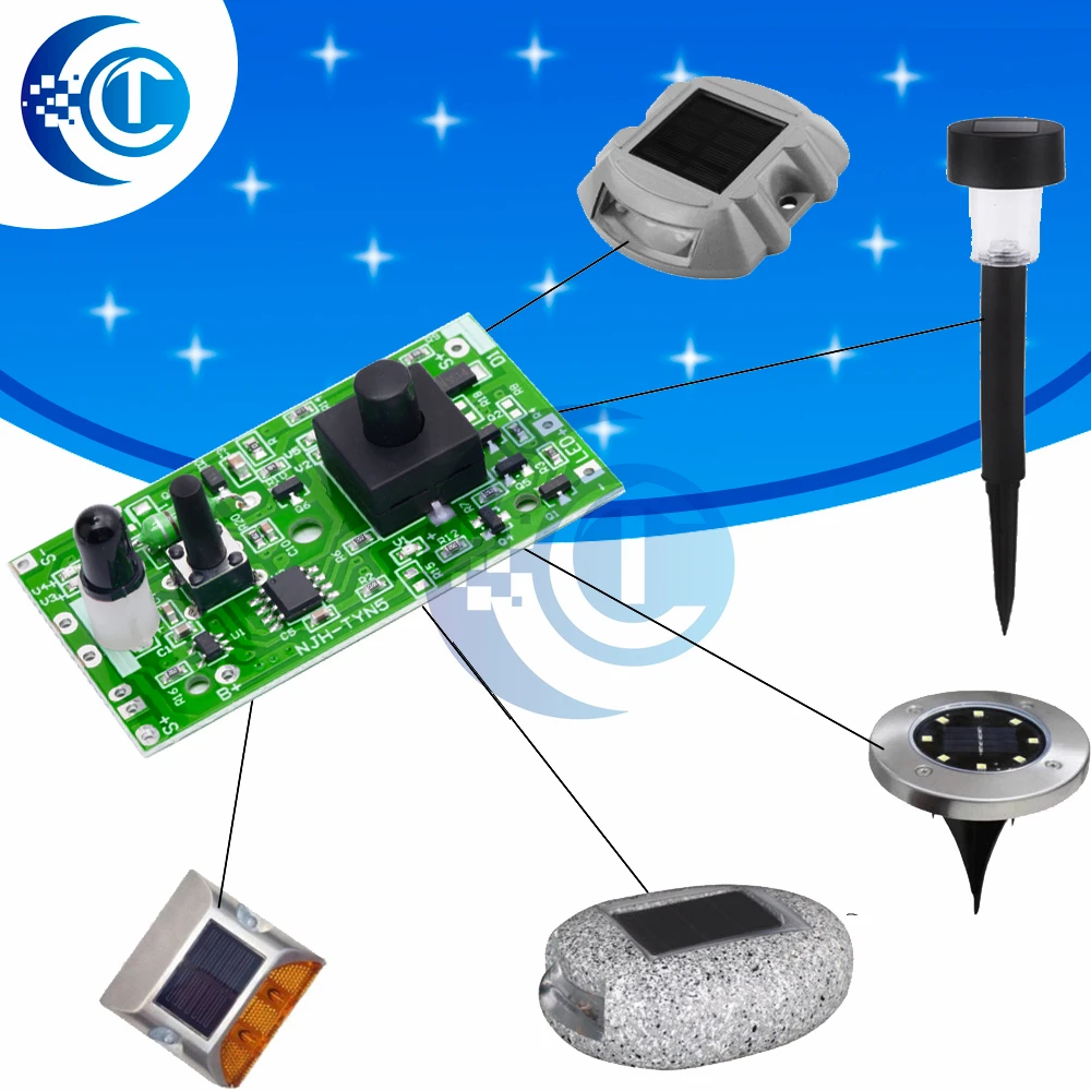 12V Solar Lithium Battery Charging Discharging Control Board Photocell Auto Switch Street Light Module