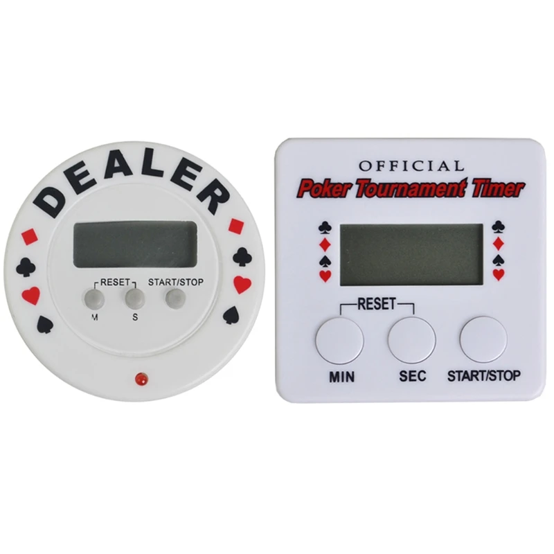 Professional Digital Dealer Timer Casino Poker Tournament Timer Plastic Poker Chips Game Easy Poker Timer Durable