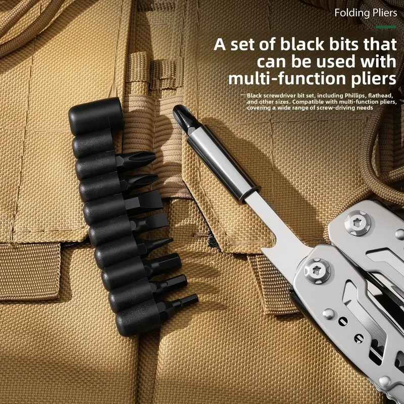 Multitool Folding Pliers Portable Multi Function Pocket Tool EDC Survival Gear with Screwdriver Cutter for Outdoor Camping Hikin