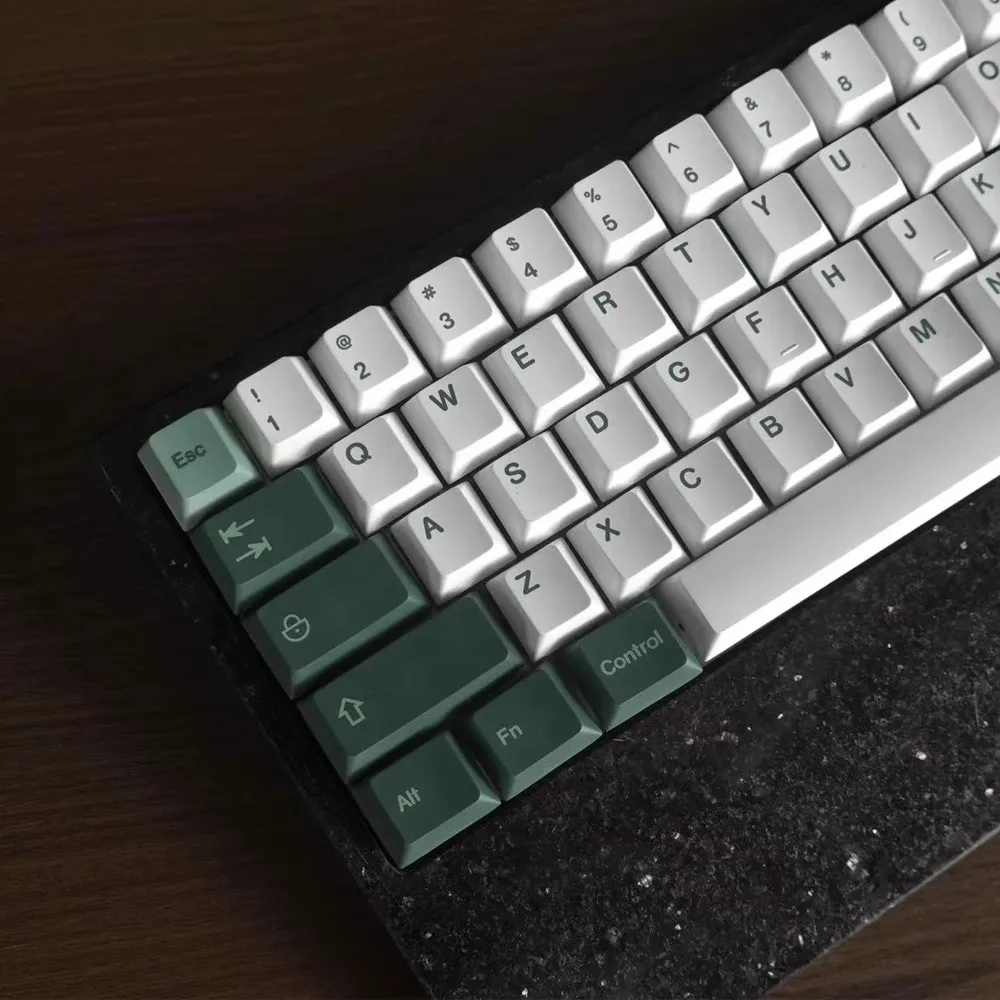 GH60 Keyboard Case Jade Marble CNC Plam Rest GH60 Universal Walnut Resin Cover Mechanical Keyboard Box DIY Gaming Accessories