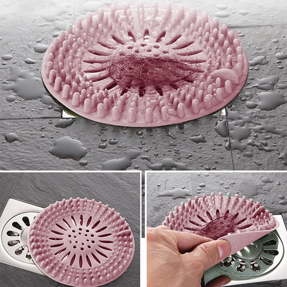 

1PC Bathroom Hair Sink Sewer Filter Floor Drain Strainer Hair Stopper Shower Drain Cover Kitchen Sink Anti-blocking