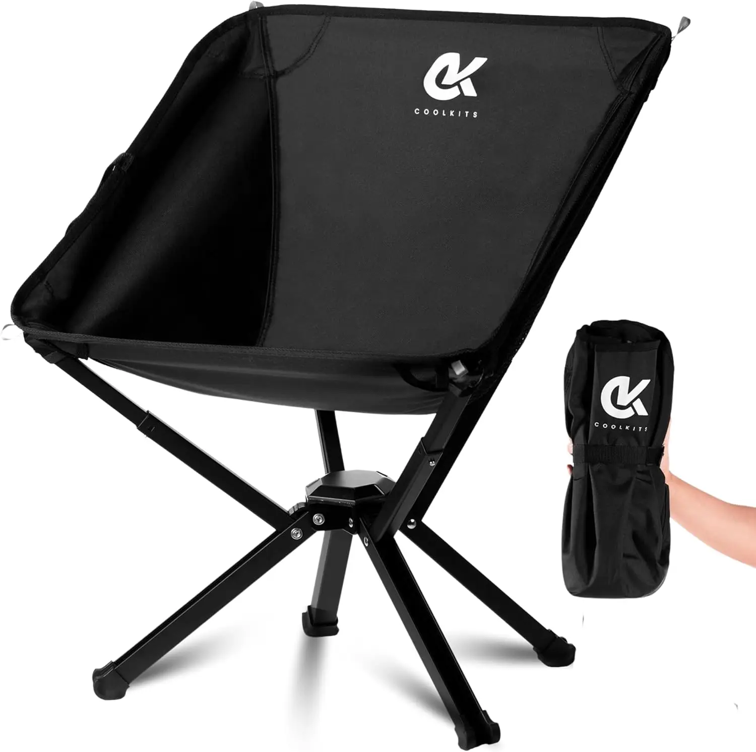 

Кемпинговое кресло Coolklick, емкость 330 фунтов, складной пляжный стул для путешествий, пеших прогулок и приключений