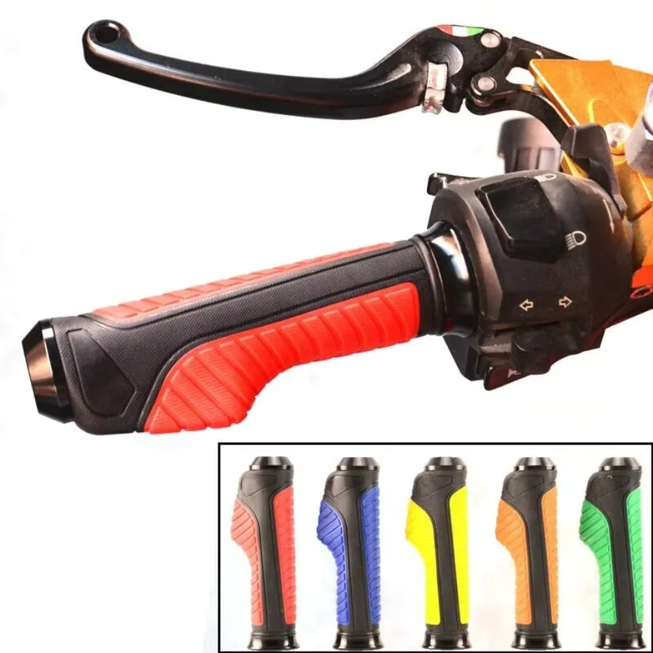 

CNC Aluminum Universal Motorcycle 7/8" 1" Rubber Handle Bar Hand Grips Non-slip