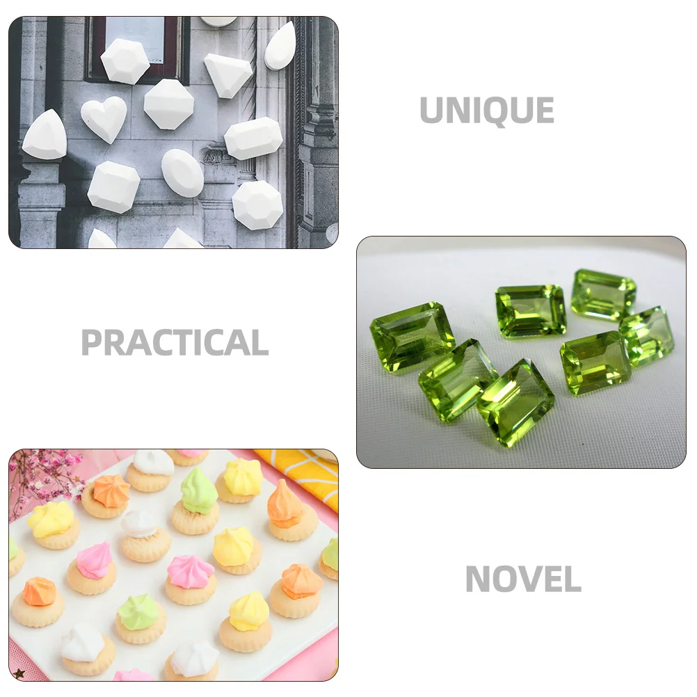 

3Pcs Gems Silicone Mold DIY Diamond Cake Mold for Baking Chocolate Candy Soap Mooncake Kitchen Gadget Baking Supplies