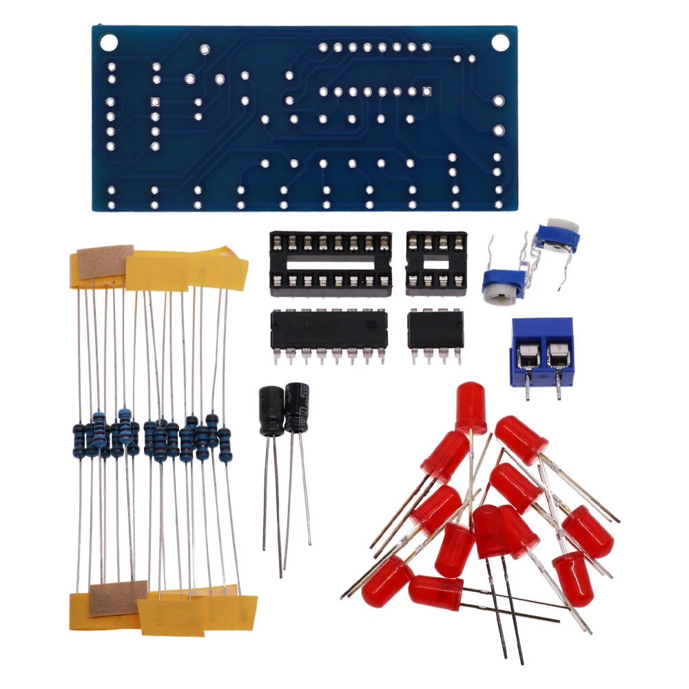 NE555 CD4017 Running LED Flow Light Electronic Production Suite Control Board Module Capacitor Oscillator Clock Siganal DIY Kit