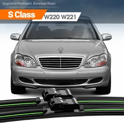 2x For Mercedes Benz S Class W220 W221 1998-2013 Front Windshield Wiper Blades 2004 2005 2006 2012 Windscreen Window Accessories