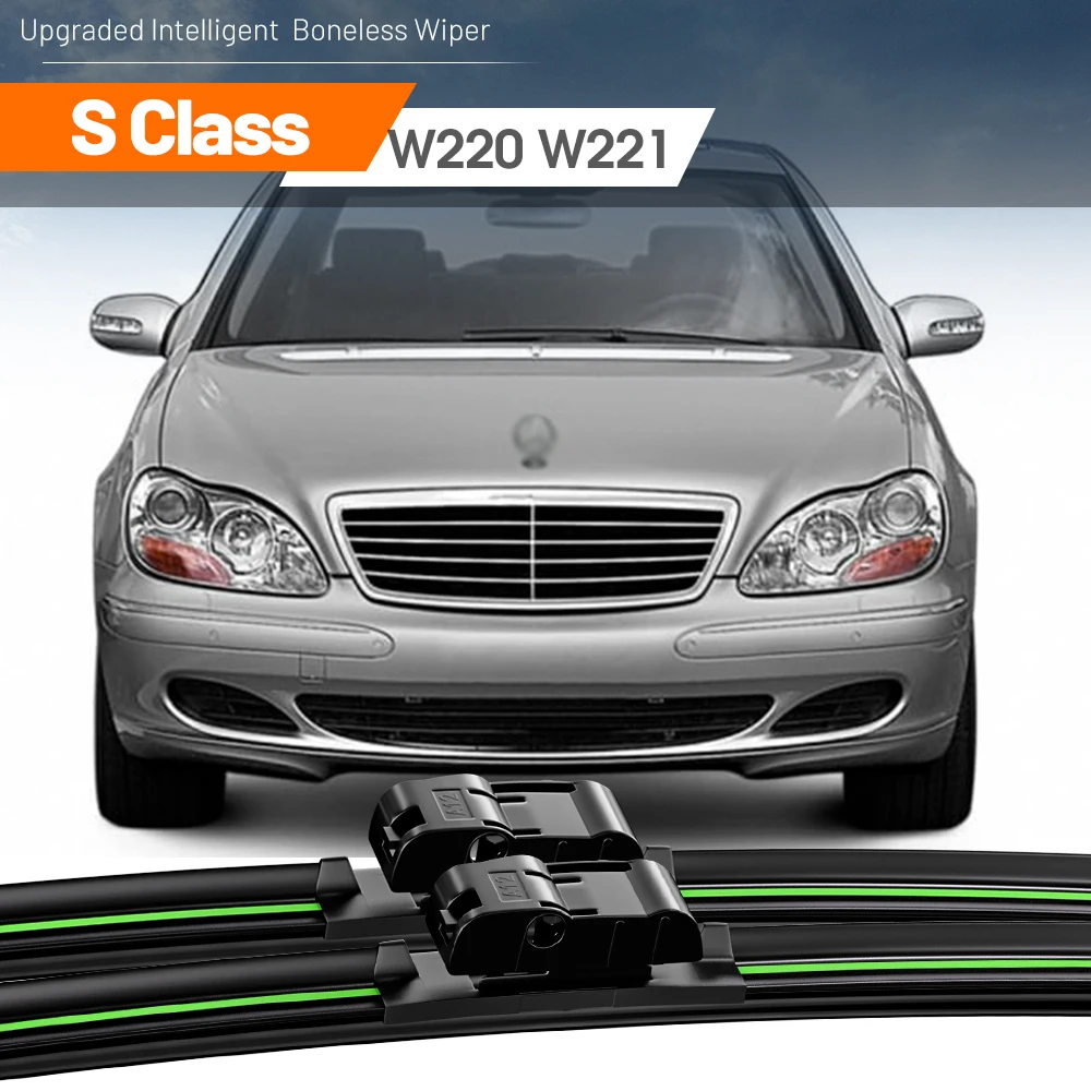 2x Do Mercedes Benz S Class W220 W221 1998-2013 Pióra wycieraczek przedniej szyby 2004 2005 2006 2012 Akcesoria do szyb przednich
