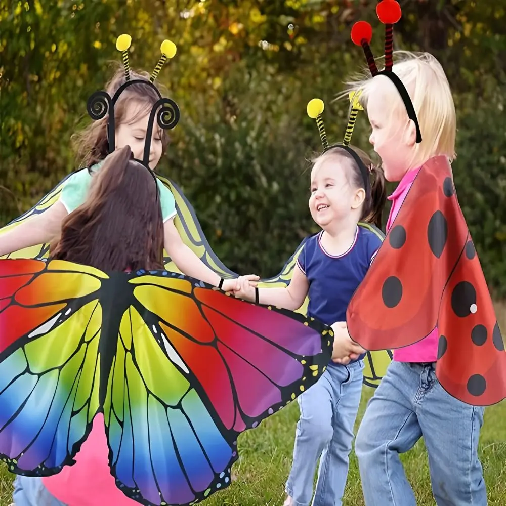 Festival Colorful Butterfly Wings Costume Fancy Dress DIY Decorations Fairy Shawl Cosplay Costume Pixie Cloak Party Accessories
