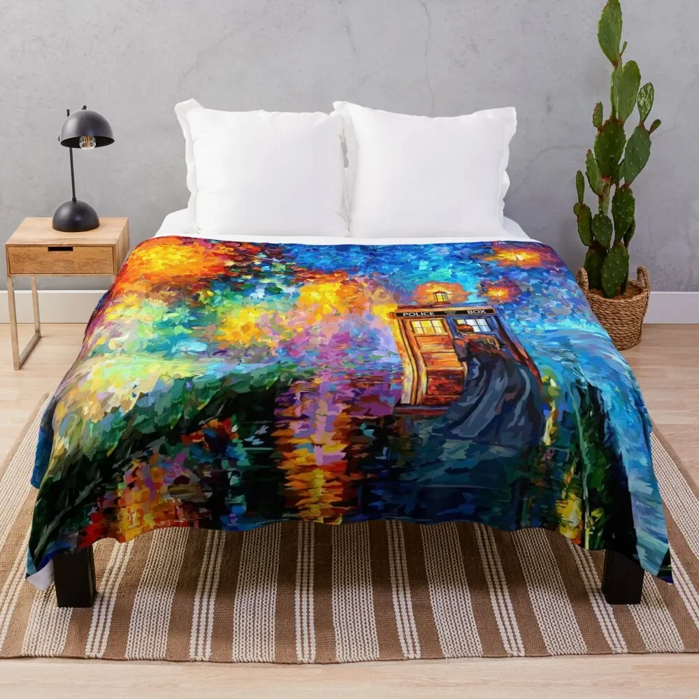 

Mysterious Man at beautiful Rainbow Place Throw Blanket Bed Fashionable Soft Plaid Blankets