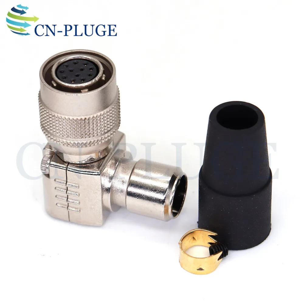 Hirose Connector Right Angle 12 Pin Plug HR10A-10P-12S (73)/HR10A-10P-12P (73) Industrial Camera Optoelectronic Equipment