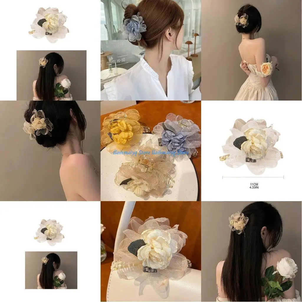 

573B Small-Fresh Romantic Flower Hairpin Elegant Teens Hair Barrettes