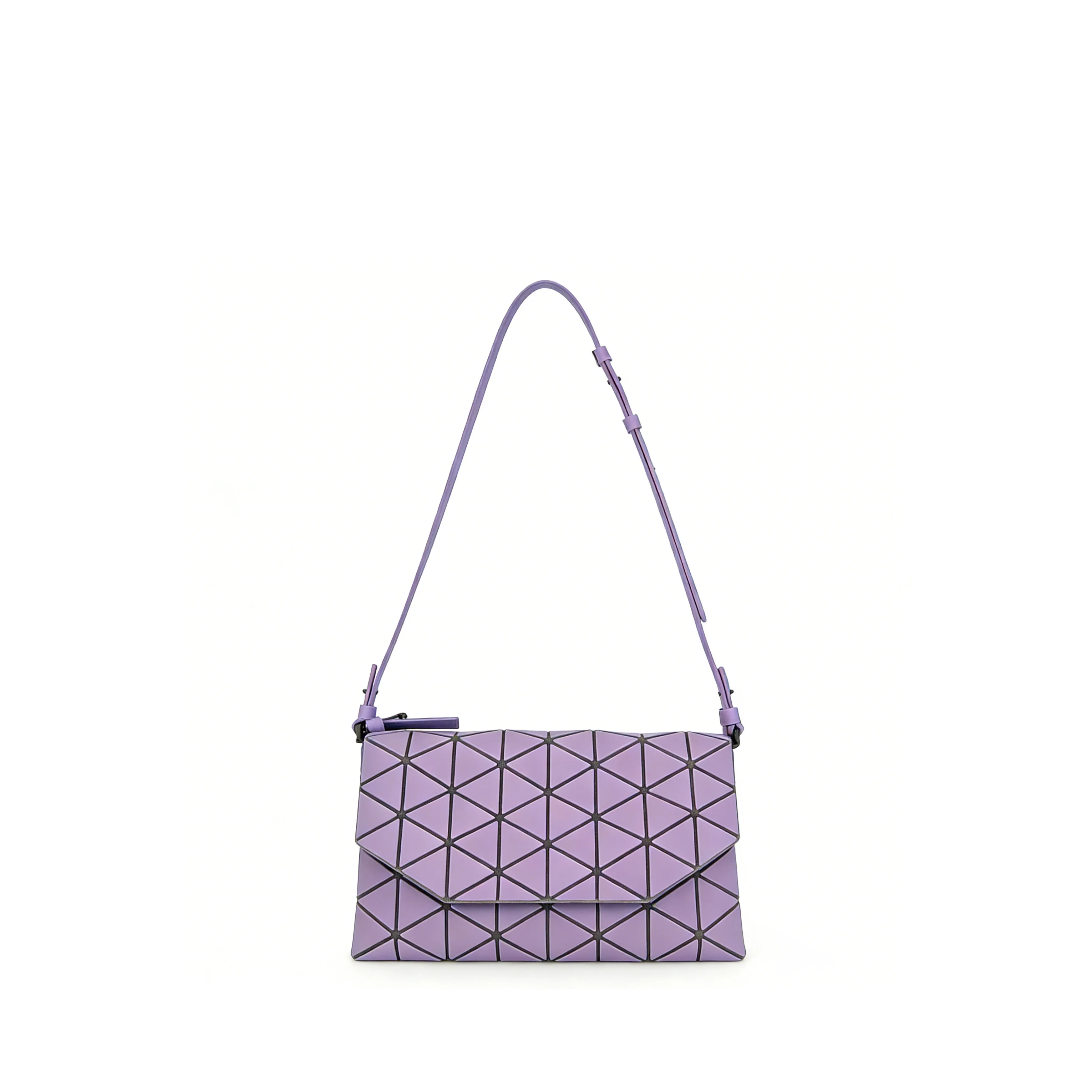 

Elegant Shoulder Bag Leather-Like Geometric Triangle Splicing Fashion 2-Way Convertible Clutch Crossbody Bag