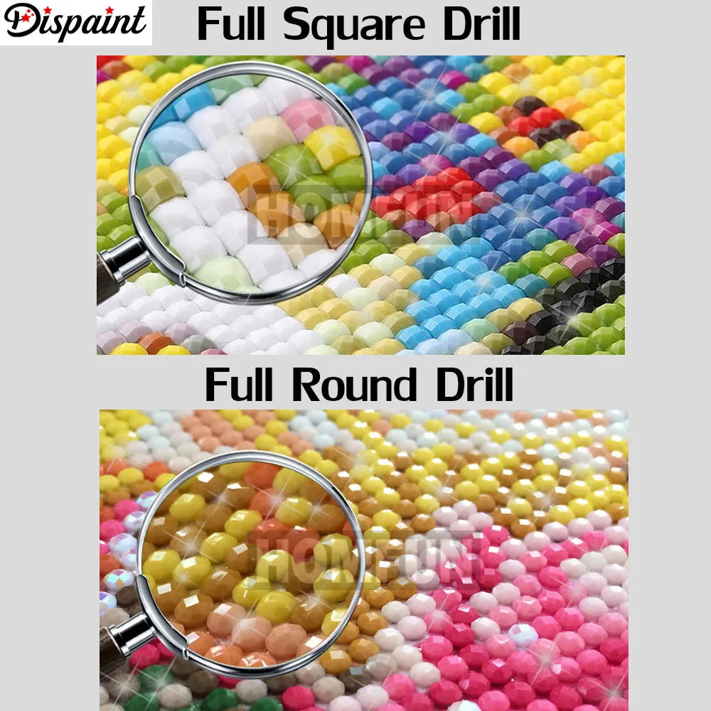 Dispaint Diamond Painting Full Square/Round Drill 5D DIY 