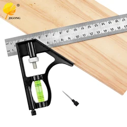 Angle Square Measuring Tools Set Precise Stainless Steel Aluminium Durable Adjustable Combination Spirit Level 12