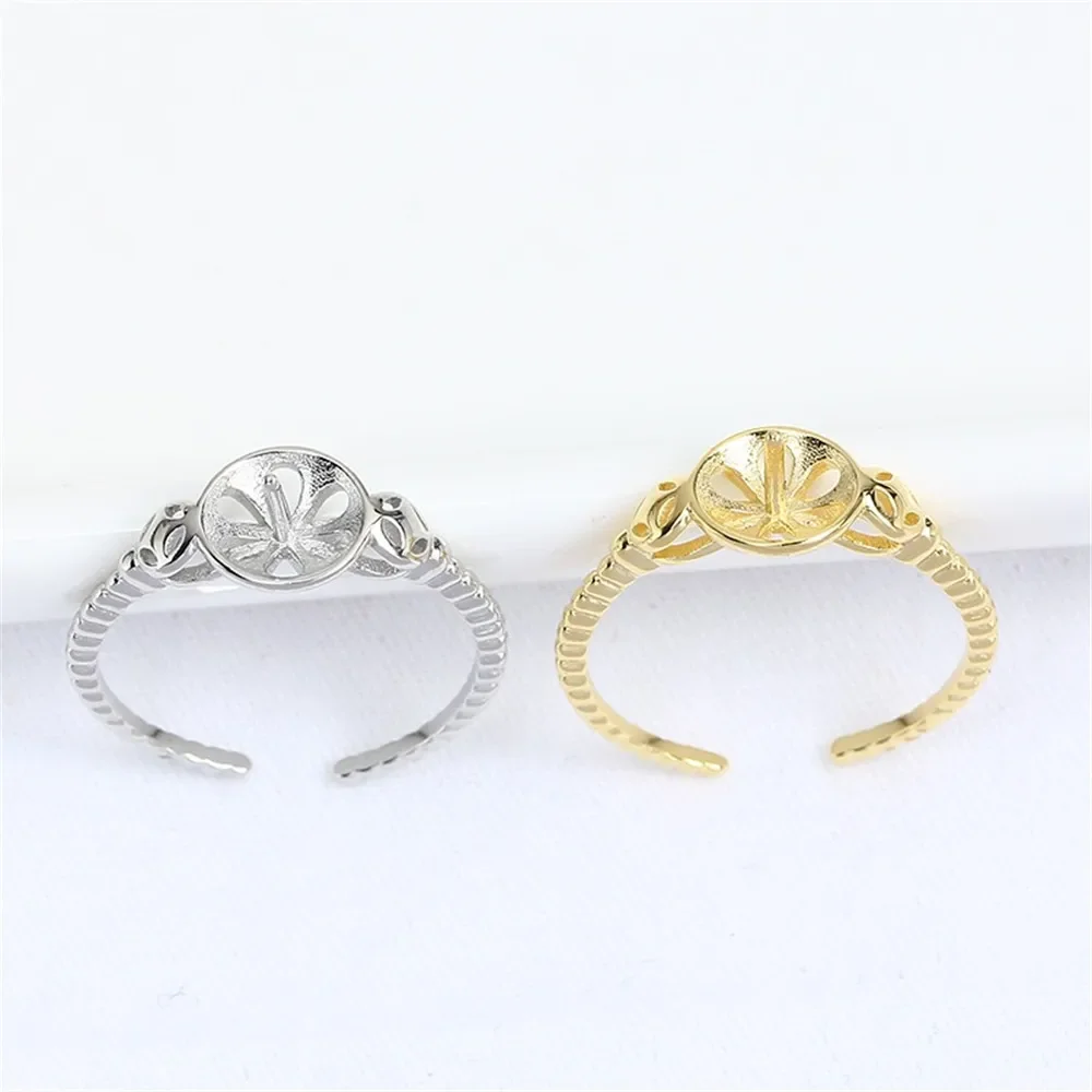 

Solid S925 Sterling Silver Pearl Ring Settings Findings & Accessories for Jewelry Making Bulk Wholesale Craft Supplies No Pearl