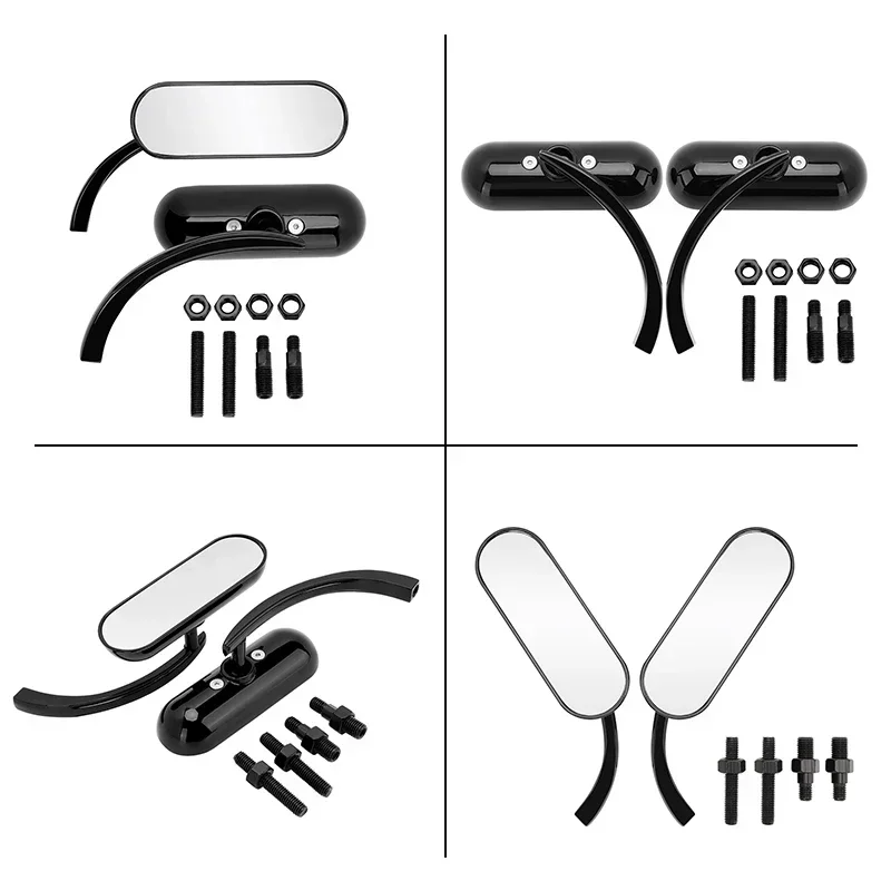 Motorcycles 8/10mm Rear View Side 360° Adjustable Mirrors Moto Accessories For Harley Honda Kawasaki Suzuki Yamaha Universal
