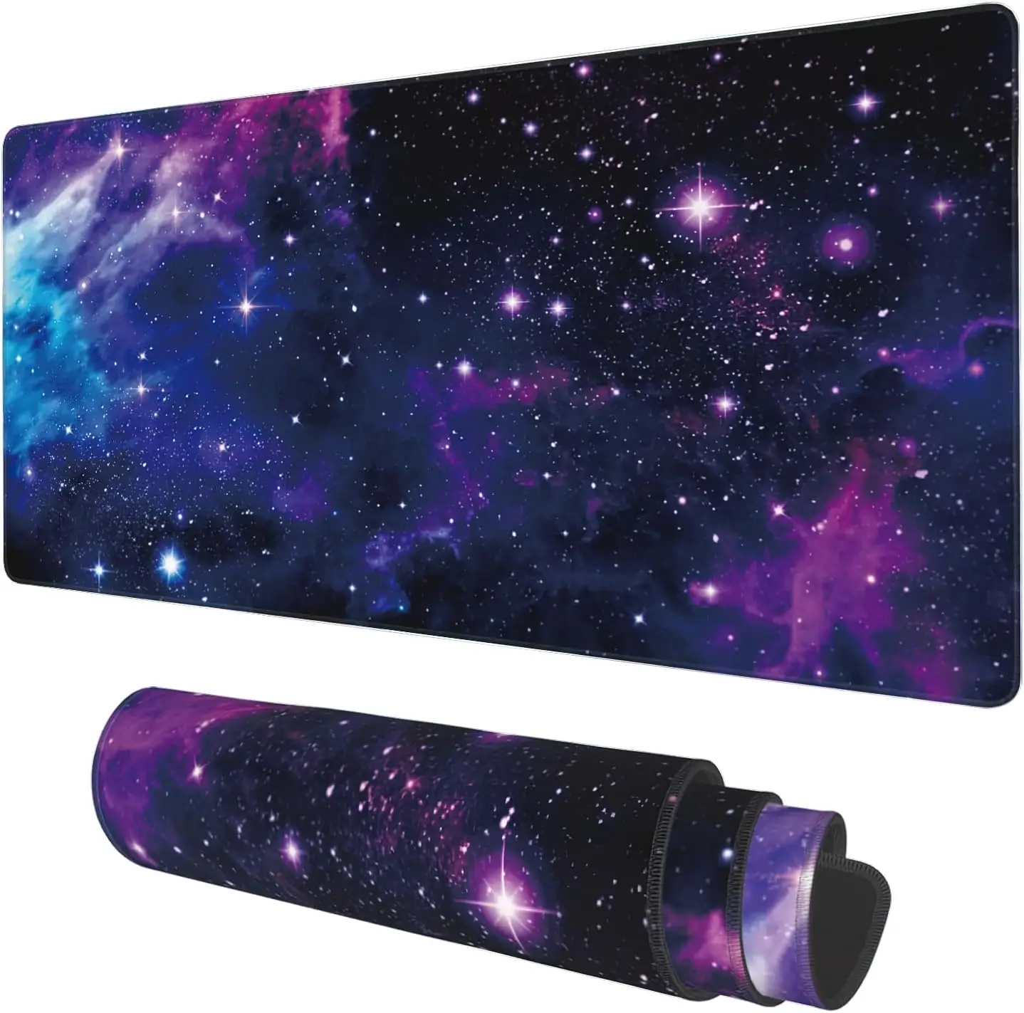 Alfombrilla de ratón Galaxy Nebula Space: base antideslizante, bordes cosidos para juegos, hogar y oficina