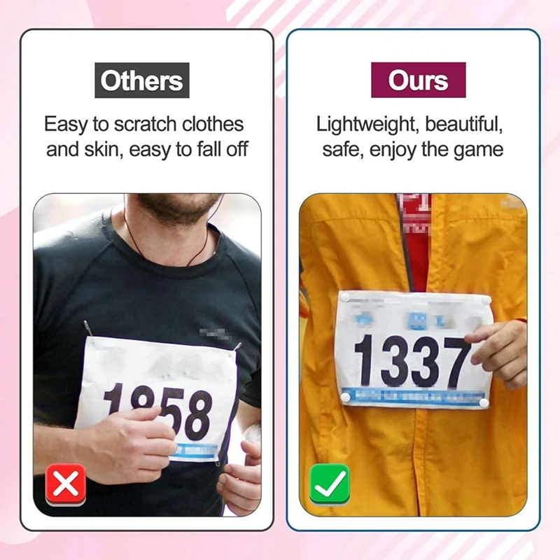 مغناطيس الدراجة 10 أزواج من مغناطيس مريلة الجري، مشابك مريلة سباق مغناطيسية، مشابك مريلة ماراثون