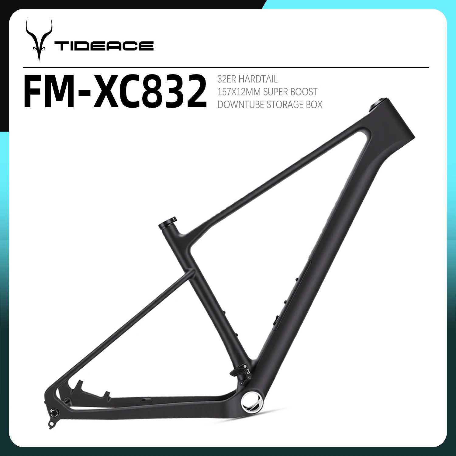 

Tideace 2026 New T1000 32er Carbon Hardtail MTB Frame T47 UDH Max 36T 32 inch Mountain Bike Frame Full Internal Routin