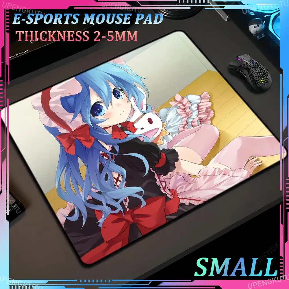 Anime D_Date A Live Small MousePad Cute Girls Non-slip HD Desk Mat Game Keyboard Pad Game Accessories Lockable Rubber Mouse Pad