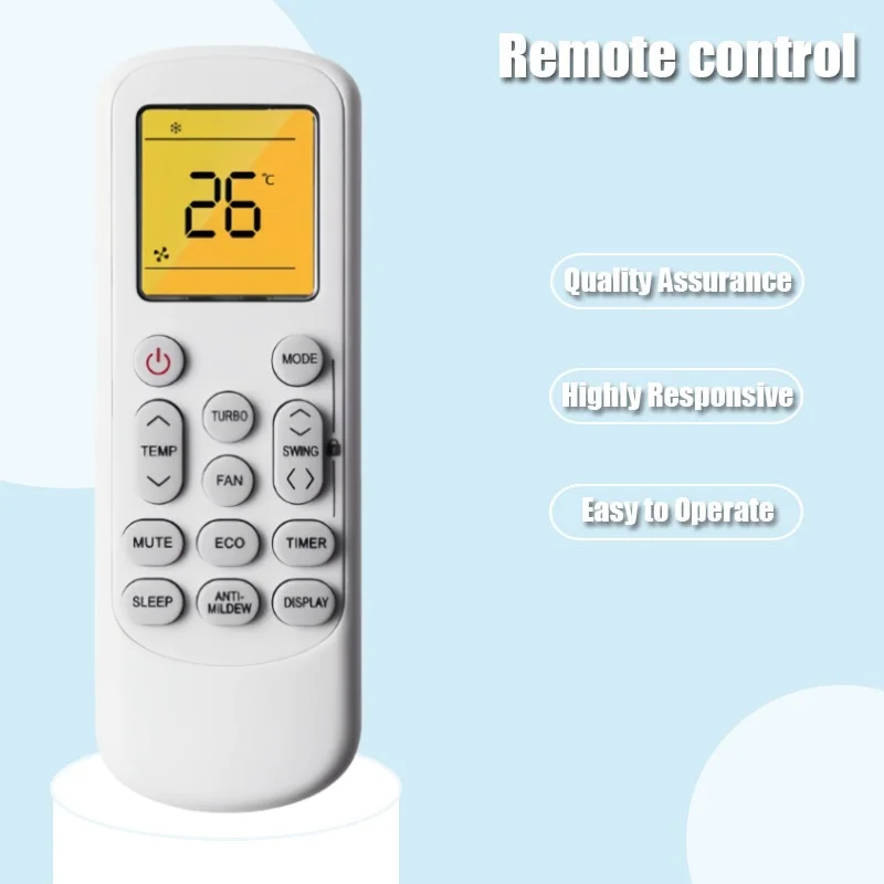

N75R Universal Remote Control Orange Backlit Backlight Fahrenheit Display for PIONEER Air Conditioners
