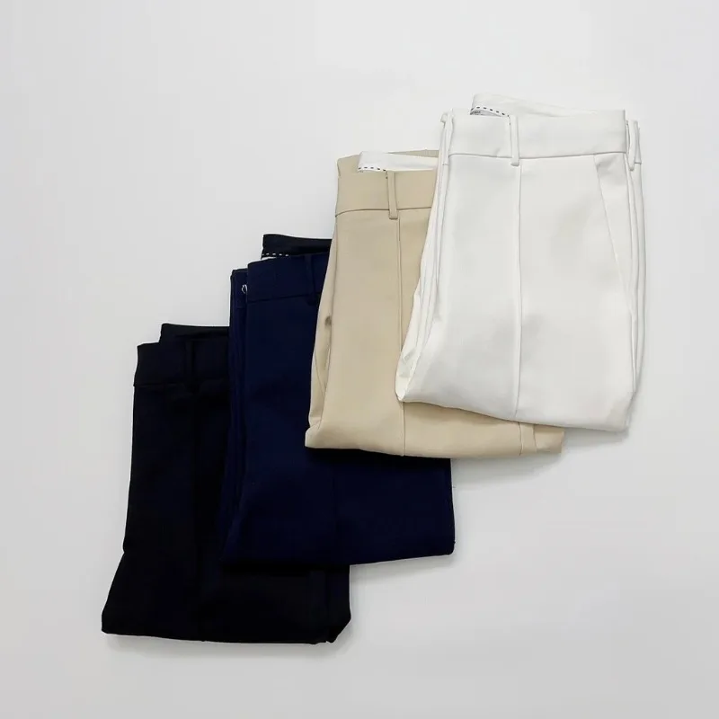 2023 New Solid Color Casual Trousers Women Pants