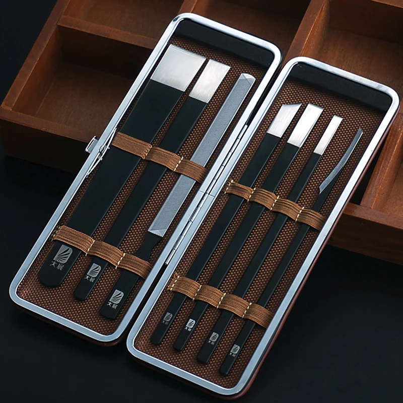 1 세트 DIY 가죽 조각 칼 가죽 작업 도구 얇은 절단 칼 전문 페디큐어 칼 세트